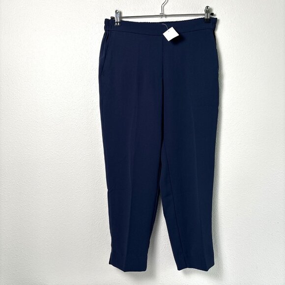 J. Crew Pants - J Crew Jamie Pant Petite 10 10P Navy Blue Pull On Elastic Waist Pockets NWT